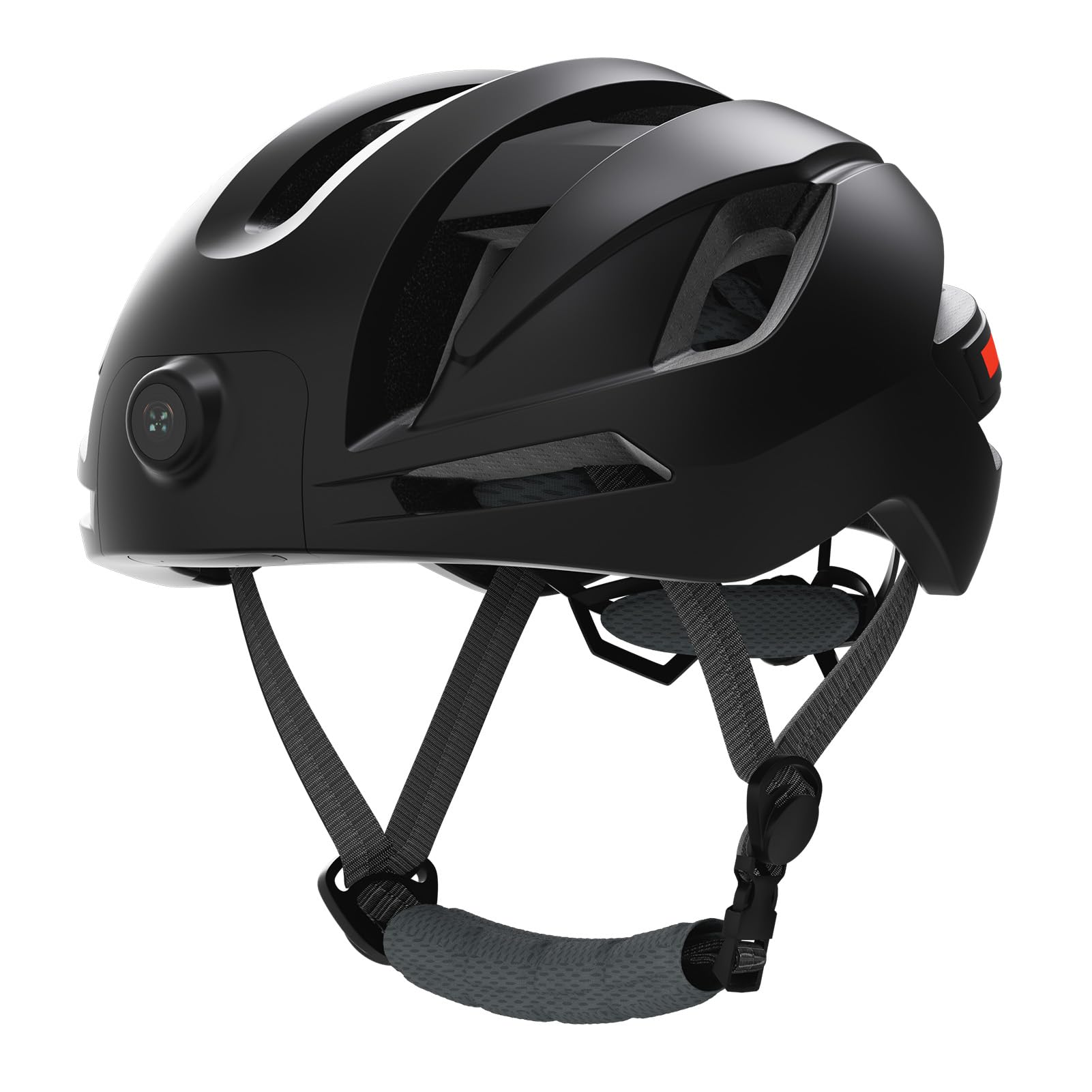 POENVFPO Intelligenter Fahrradhelm, BT-Fahrradhelm mit 1080P-Kamera-Blinkerlicht, für Mountainbike-Rennen Im Freien