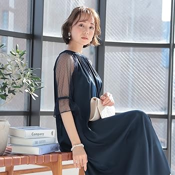 Amazon | [アウニイ] パーティ ワンピース Aライン ドレス
