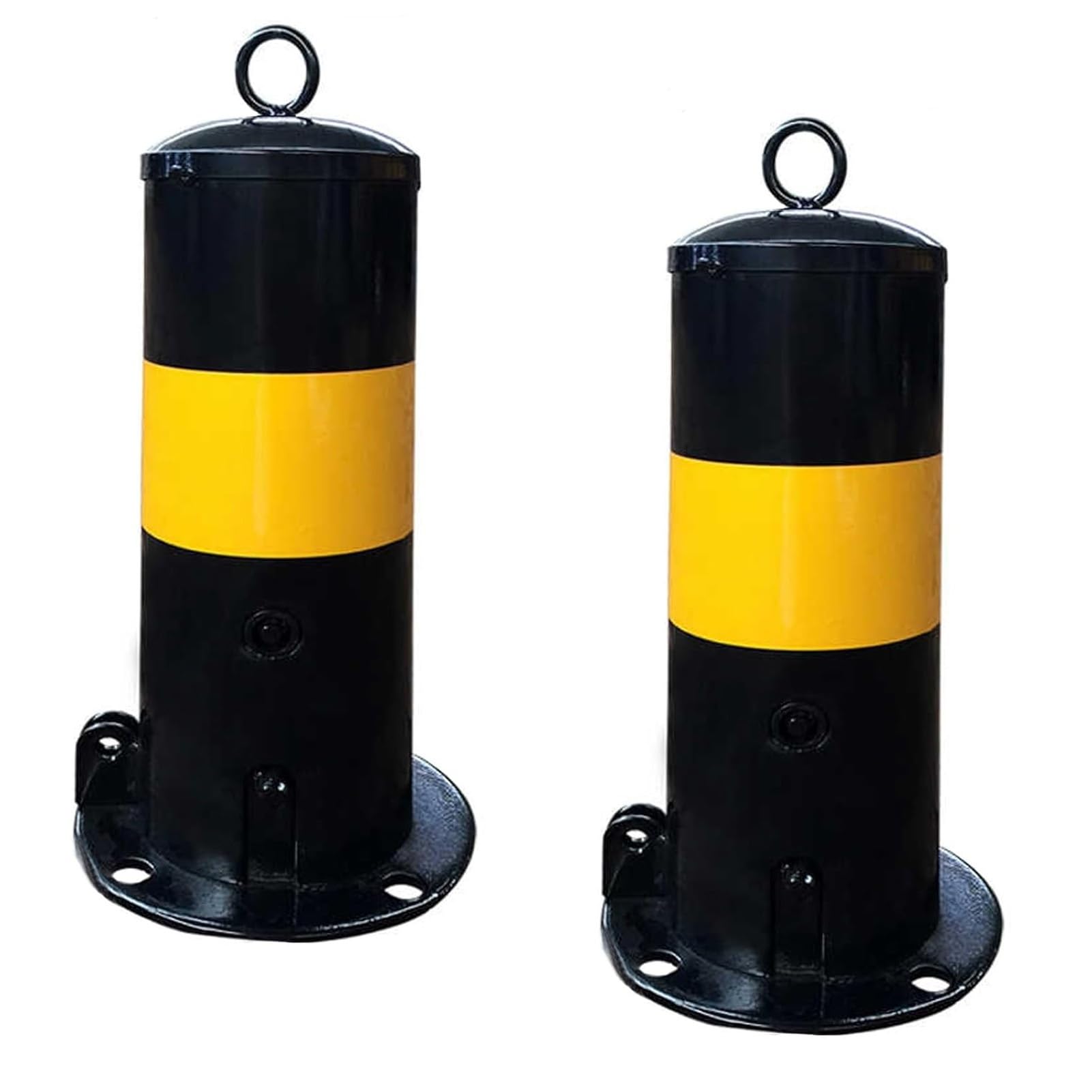 Borne de sécurité amovible et robuste avec verrouillage - Balise de signalisation métallique avec bande réfléchissante pour la protection des allées, la sécurité routière et le contrôle du s