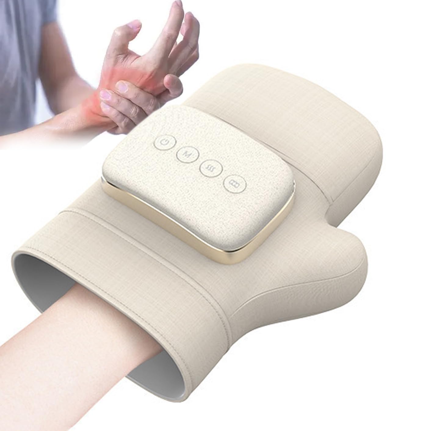 Elektrisches Handmassagegerät, Kabelloses Handgelenk-Massagegerät Mit Kompression, 3 Intensitätsstufen, 42 °C Heiße Kompresse, Für Taubheitsgefühl In Den Fingern, Linderung Von Arthritis-Schmerzen