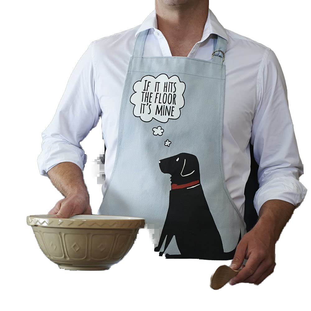 Sweet William Designs Light Blue Sweet William Black Labrador Apron