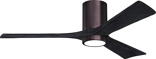 Miniatura 18 de Matthews IR3HLK-BRBR-BK-42 Irene - Ventilador de techo de montaje empotrado para interiores y exteriores de 42 pulgadas con luz LED y control remoto