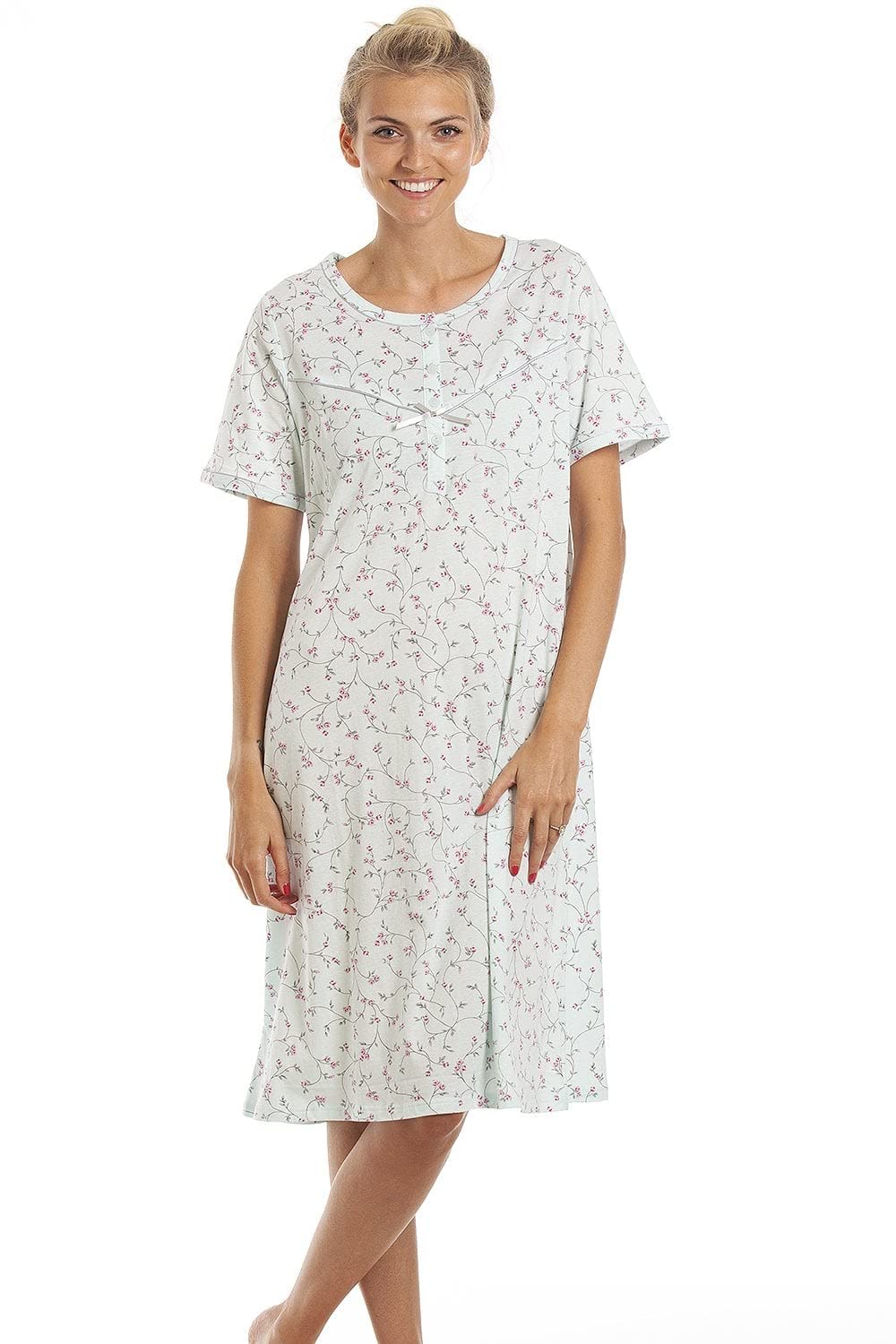 Rif.3020 Camicia da notte donna bretellina cotone paris Noi Due