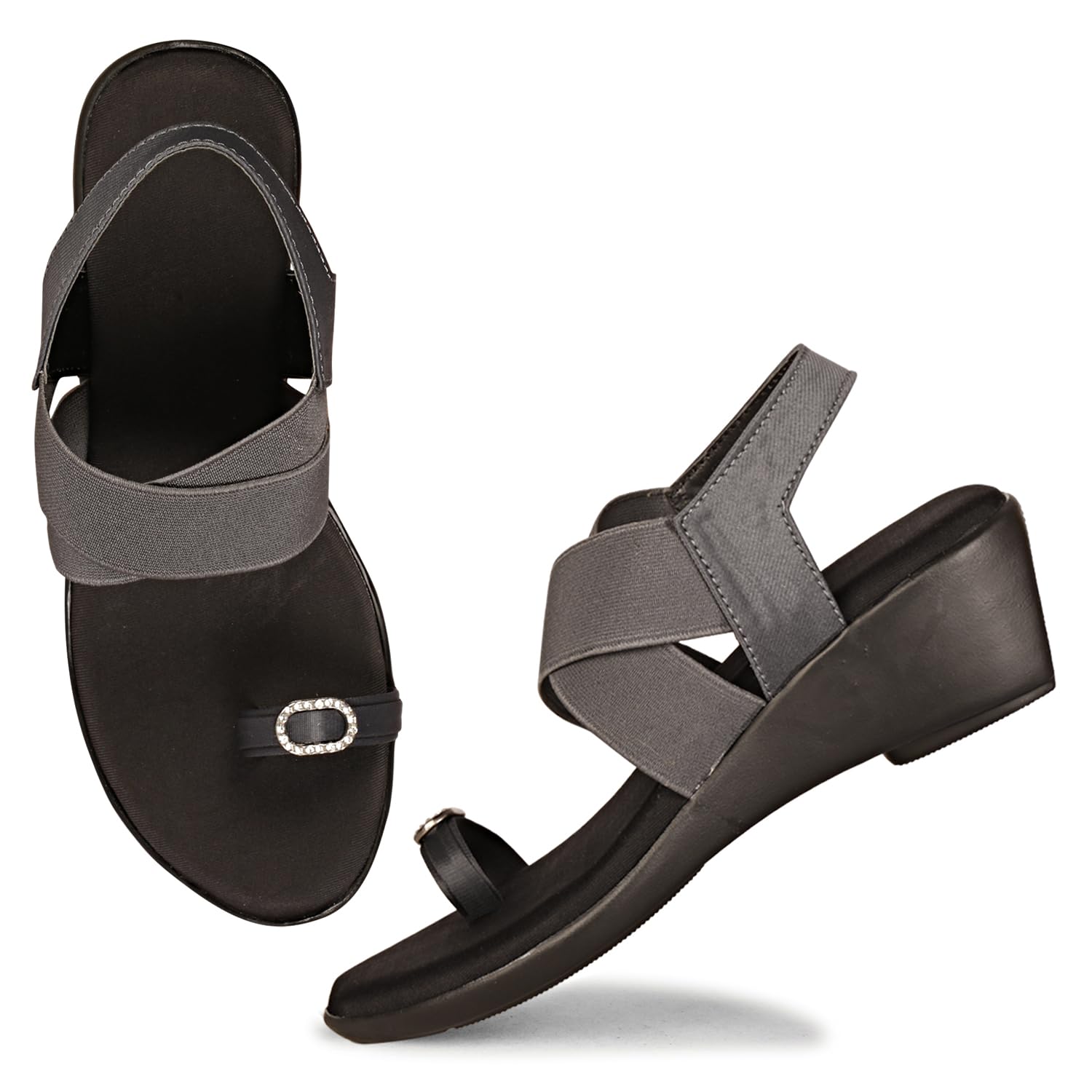 shoegazing Daily Use Casual Formal Sandals for Office Wear| Stylish Branded Slippers for Women (GREY, 7) (B0CN3JNT6C) Amazon Price History, Amazon Price Tracker