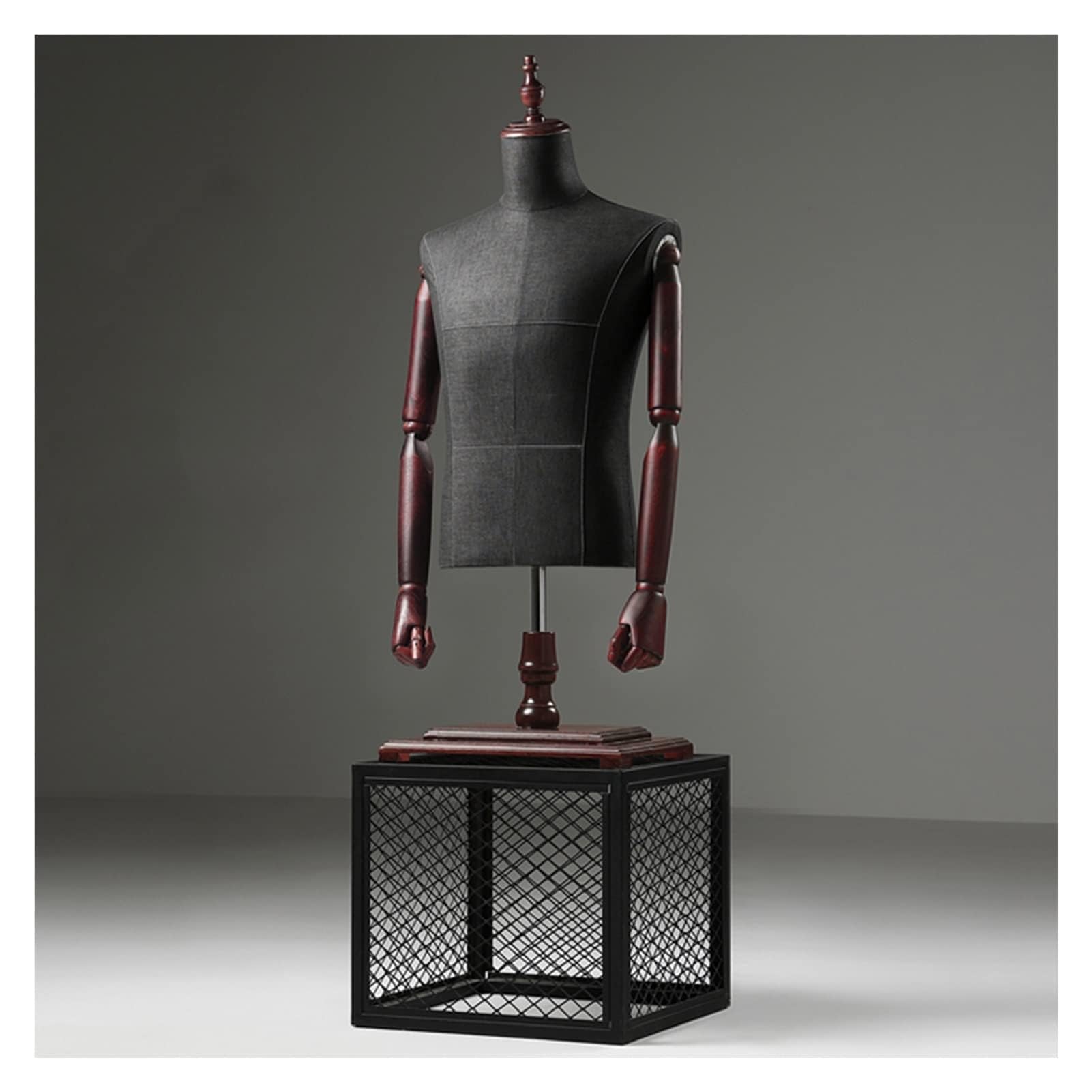 Schaufensterpuppe Mannequin Körper Torso Männlich, Kleidung Display Büste Dummy Manikins Kleiderform Mit Holzsockel Zum Nähen Schneider Kleid Schmuck Display