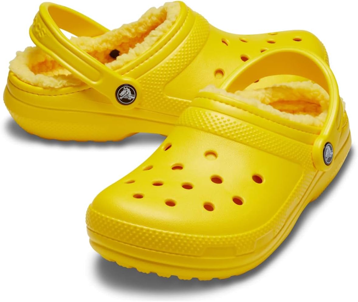 Crocs Unisex-Adult Classic Lined Clog 14 Women/12 Men Lemon/Lemon