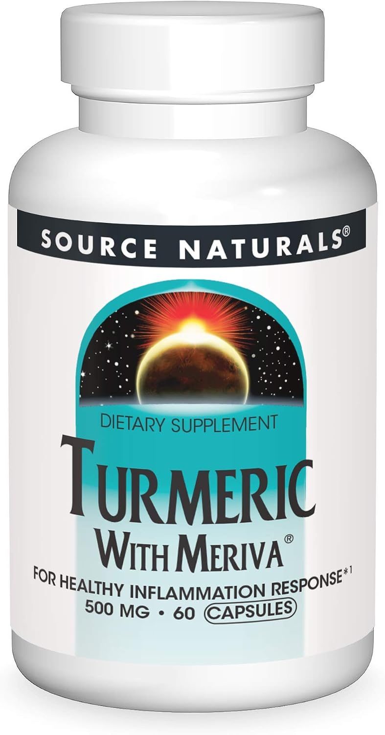 Source Naturals Turmeric with Meriva 500mg for Healthy Inflammatory Response - 60 Capsules