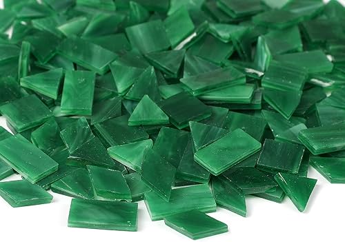 Vista 59 de Lanyani Azulejos de mosaico de vidrio para manualidades artísticas, 4 formas mixtas de vidrieras Tiffany, 200 piezas, Café