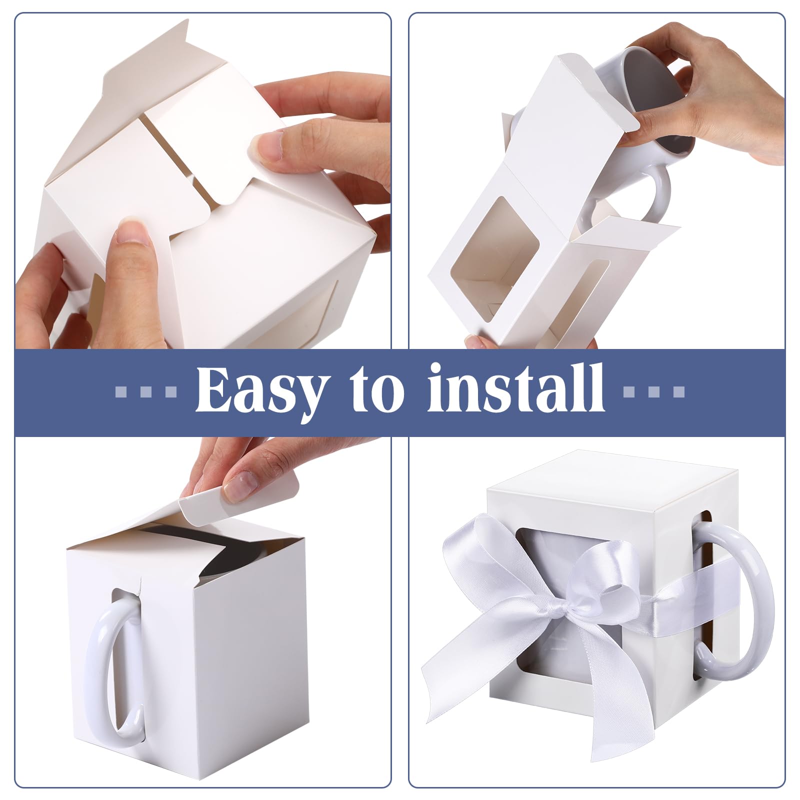 48 Pack Mug Shipping Boxes With Bubble Bags | 6x4x6 Inch Cardboard Box For Coffee Mugs & Fragile Items