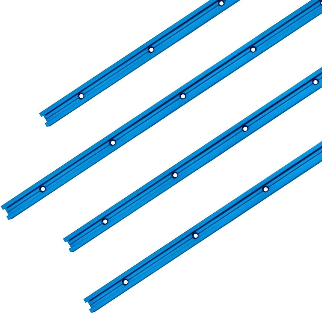 Flаѕh Dеаlѕ - 50% оƒƒ POWERTEC 71371 Double-Cut Profile Universal T-Track (24") W/Double Cut Profile  EZ Mount Predrilled Holes, 4 Pack, Anodized Blue