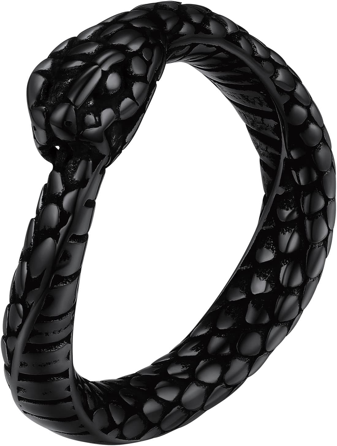 FaithHeart Punk Snake Rings for Men Women, Stainless Steel/18K Gold Plated Gothic Midi Ring Size 7-14, Sent with Gift Box