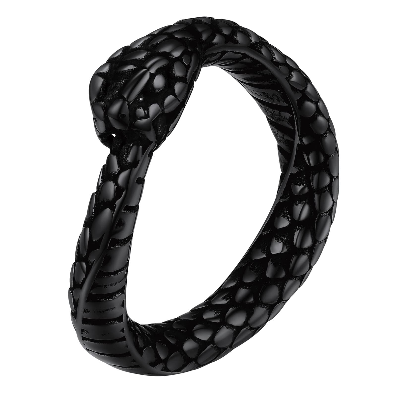 FaithHeart Punk Snake Rings for Men Women, Stainless Steel/18K Gold Plated Gothic Midi Ring Size 7-14, Sent with Gift Box