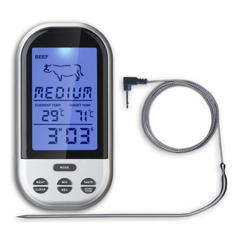 Highdas Inal¨¢mbrico Digital Carne Interna Cocina Alimentos Term¨®metro (0-250 Celsius)
