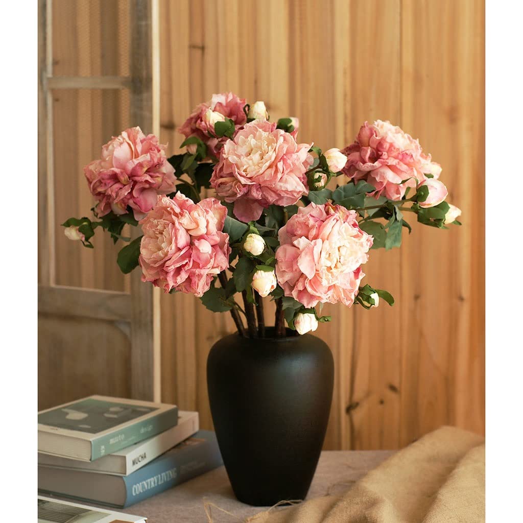 Sztuczny kwiat Ręcznie wykonane Sztuczne Kwiat Bukiety Peony Kwiat Układ Dekoracje Salon Stołowe Dekoracje Dla Partii Festiwalu Faux Flower Wystrój domu wesele (Color : C)