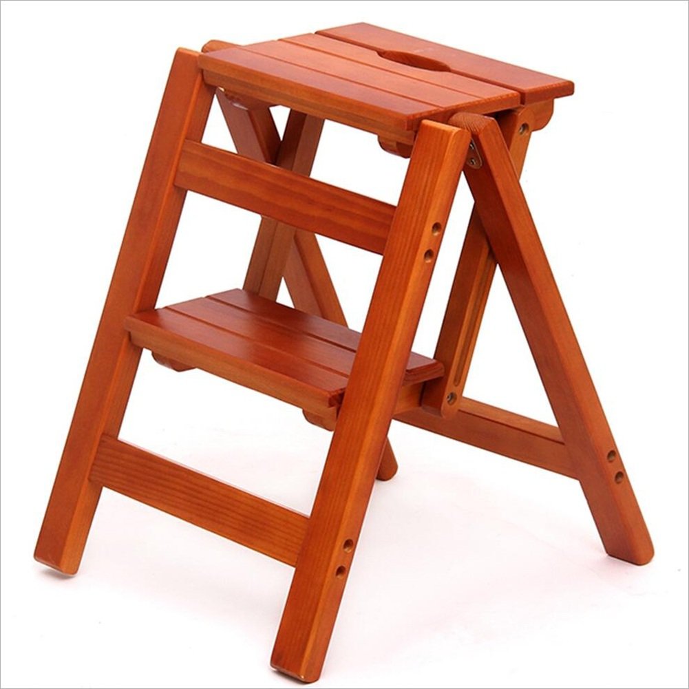 Tabouret multifonction LUNEZY portable et pliable à 2 marches pour un gain de place