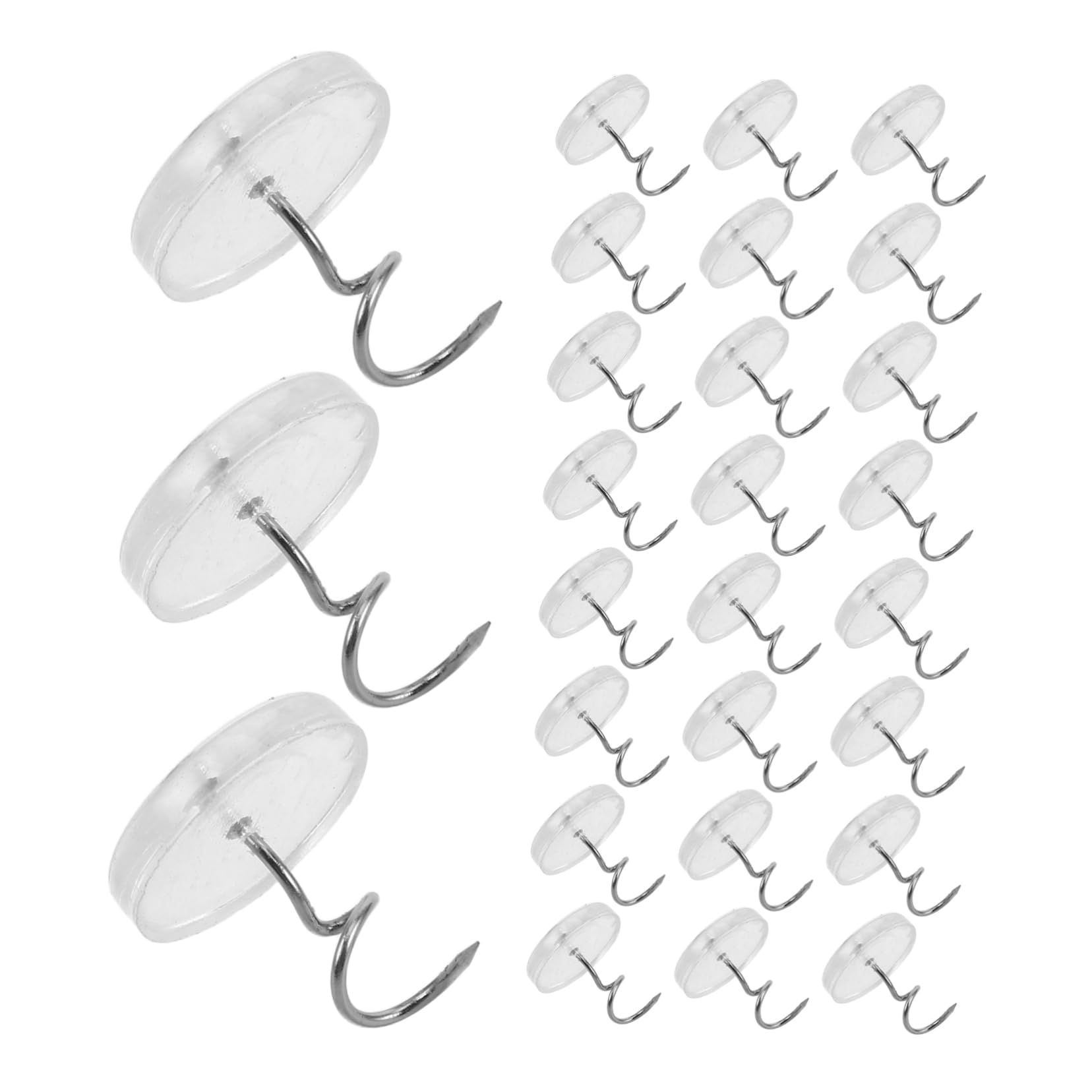 Ciieeo 100pcs Upholstery for Bedskirt Spiral Push Fasteners for Sofa Bedding Easy to Apply Secure Design Sturdy Materials