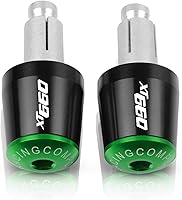 Vista 1 de 7/8" 22mm Motorcycle Handlebar Grips End Handle Bar Cap Ends Plug for XT660E XT660R XT660X XT660 XT 660 E R X 1990-2017 (Color : Black-Green)