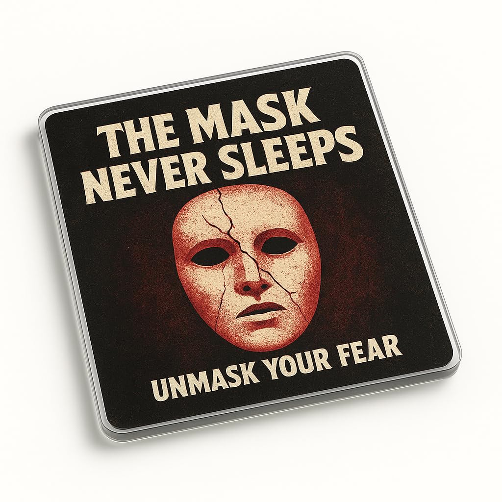 The Plum Penguin Eerie Veil Acrylic Coaster Gift - Design Vintage Horror Style Home Decor Present With Unique Cinematic Flair