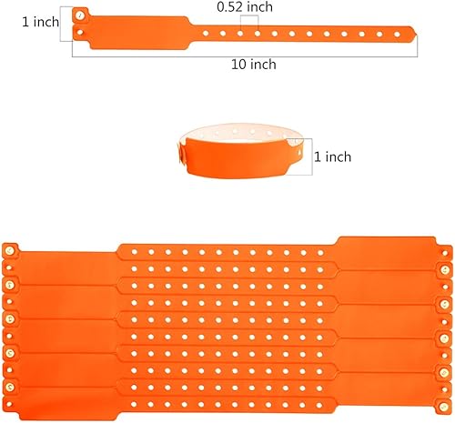 Miniatura 44 de Red Plastic Wristbands 500 Pack - Colored Wristbands for Events, Vinyl Wrist Bands of Party by Fivepeans