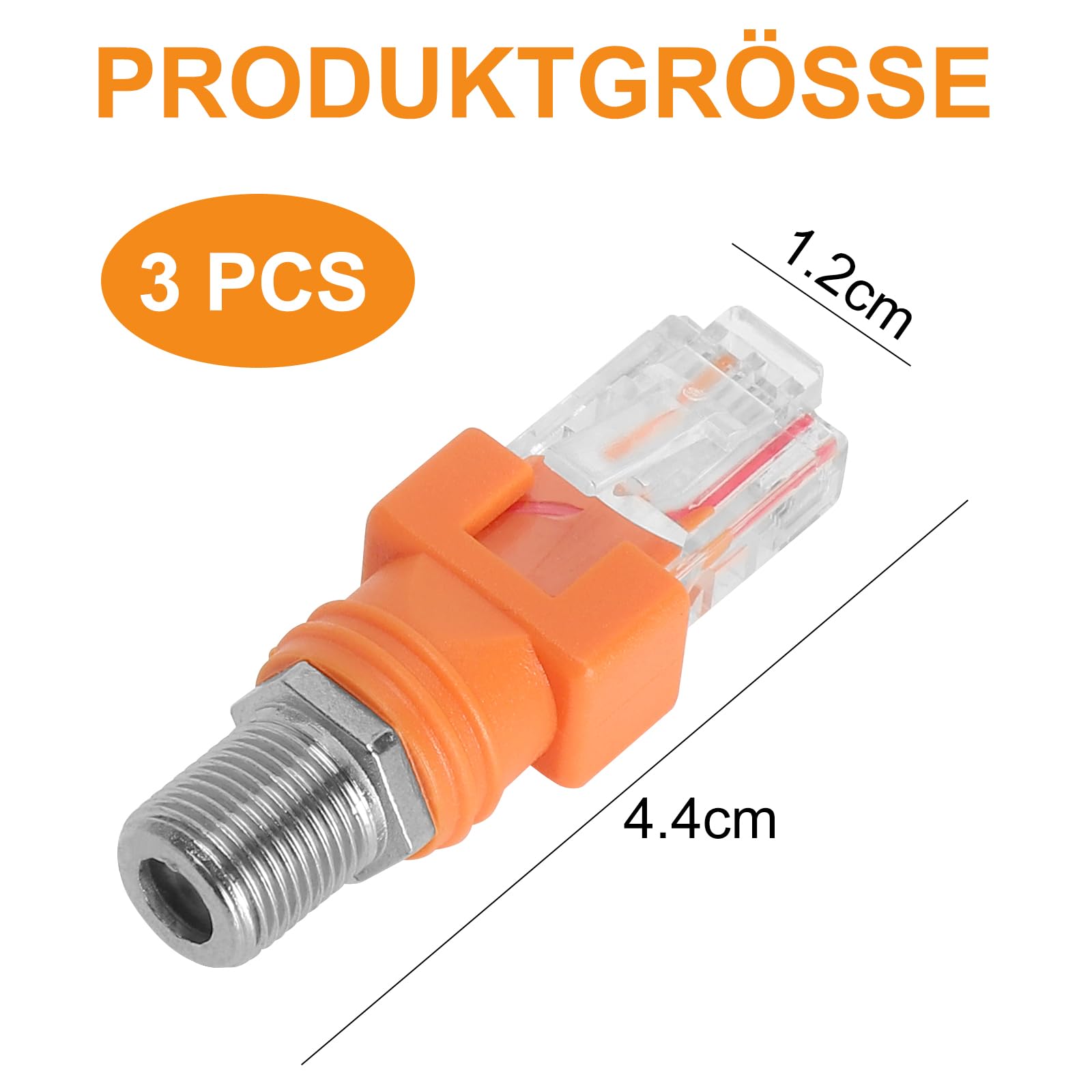 TNSLAND Adapter koncentryczny RJ45 na F wtyczka RF gniazdo na wtyczkę złącze koncentryczne, gniazdo F na RJ45 wtyczka koncentryczna pusty adapter, prosta wtyczka RJ45 na RF złącze wtykowe konwerter (3