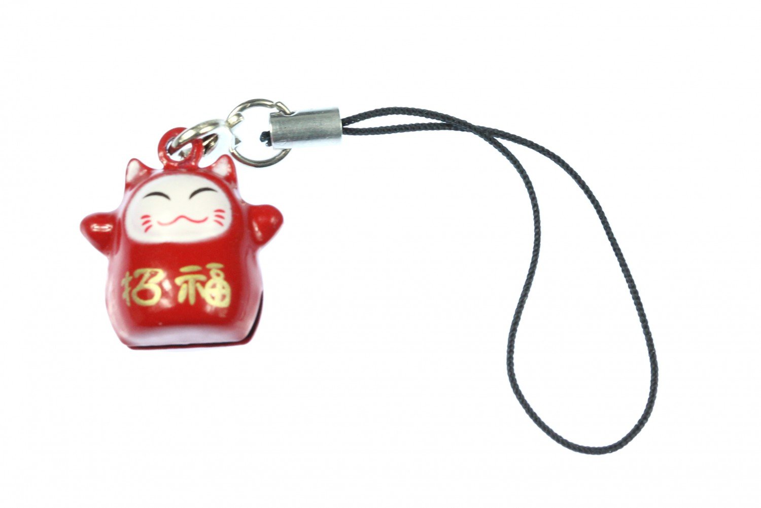 Miniblings Lucky Cat Mobile Cell Phone Charm Pendant Maneki Nekored