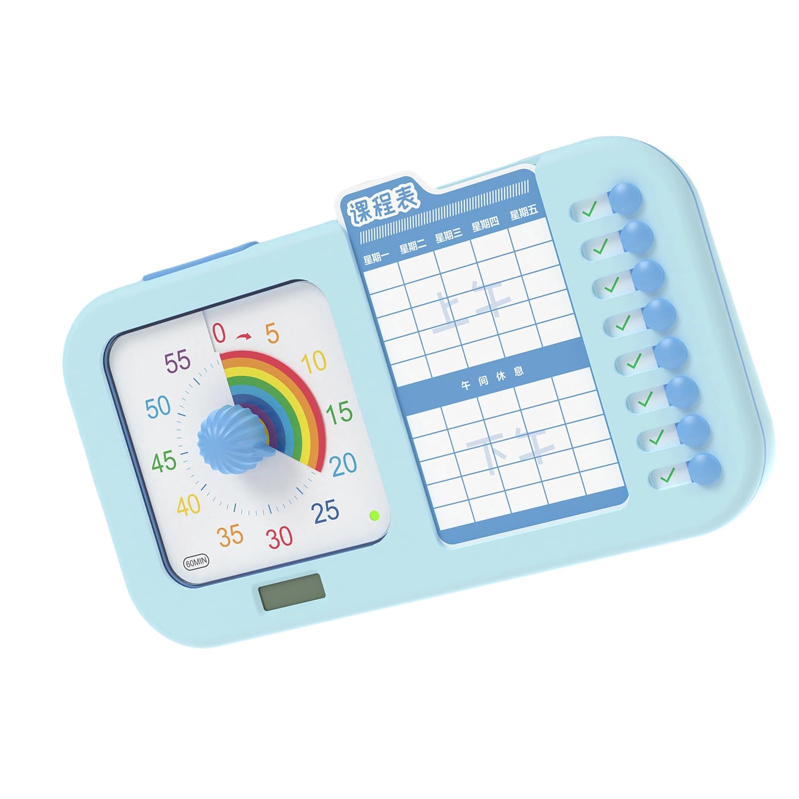 Quiet Countdown Device with USB Power and Notification Light for Study Tasks and Physical Activity Task Observer