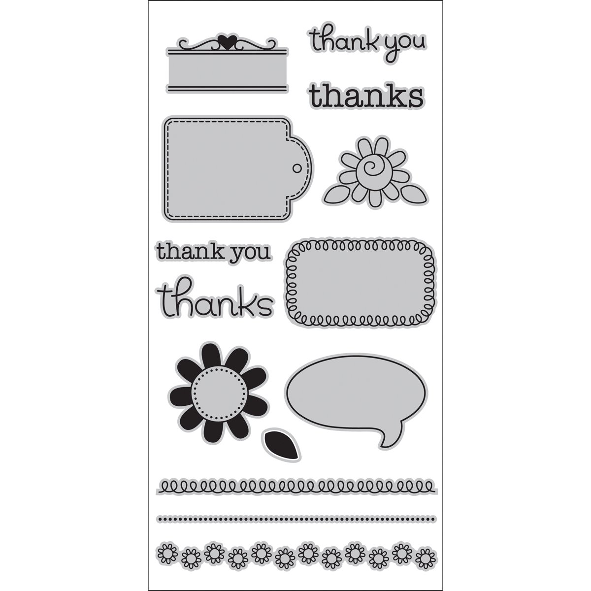 Hampton Art Db Thankful Cling Rubber Stamp