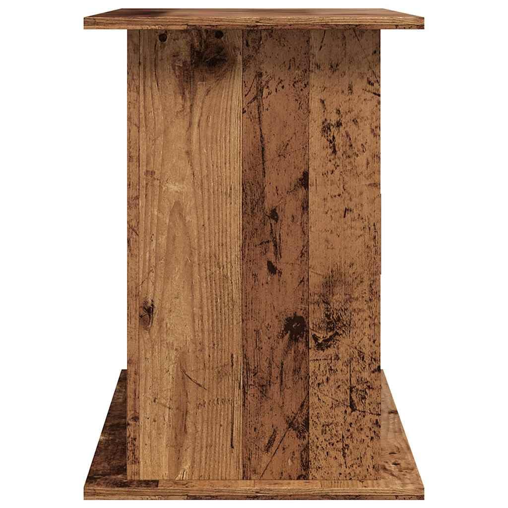 Supporto per acquario, effetto legno anticato, 101 x 41 x 58 cm, con 6 scomparti e porte, mobiletto inferiore stabile per acqua dolce e acqua di mare, portaoggetti per accessori, scaffale per