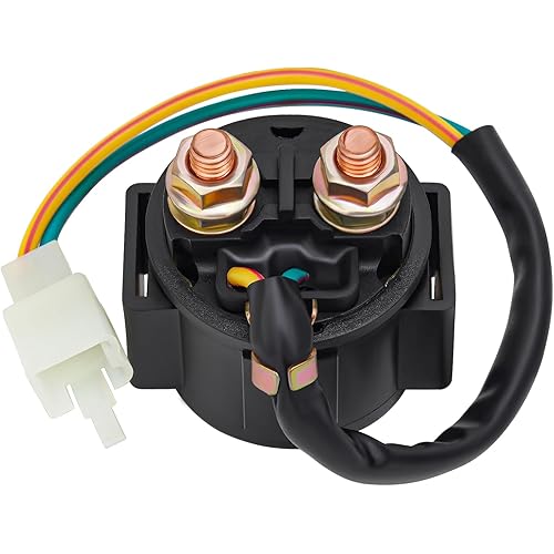 AHL Starter Solenoid Relay for 4-Stroke GY6 Engine 50cc 70cc 90cc 100cc 150cc 200cc 250cc ATV Dirt Bikes Scooters Go Kart Dne Buggys Quad 4 Wheelers Pit Bike Moped Roketa SSR Taotao Sunl Coolster