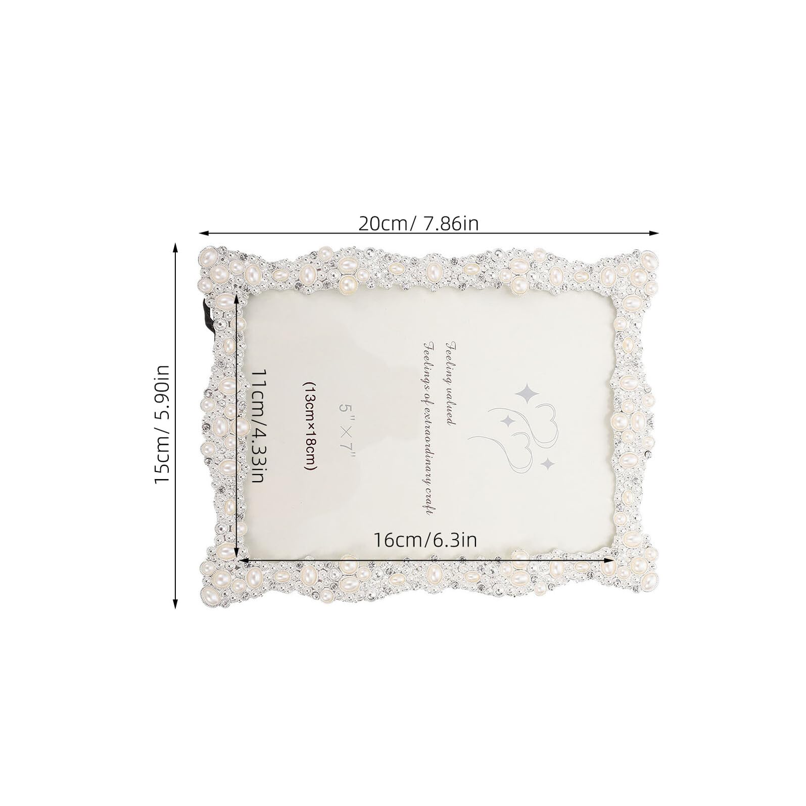 Cornice per Foto Cristalli per Esposizione su Tavolo Stile Europeo Antico in Lega di Zinco Supporto Orizzontale e Verticale per Protezione e Visualizzazione di Stili multipli