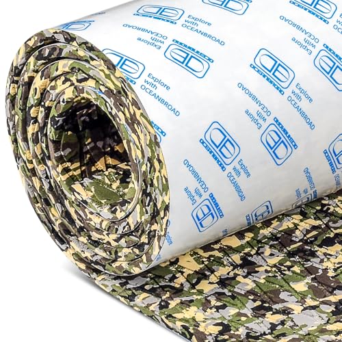 OCEANBROAD Camouflage Boat Flooring Traction Pad 48x16 Camo Green