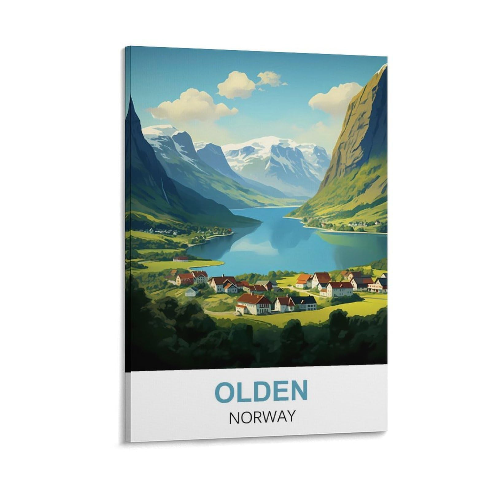 Ctzikww Frame-Style Olden Norway Vintage Travel Posters 08X12inch(20X30cm) Canvas Art Prints Picture Wall Art Painting