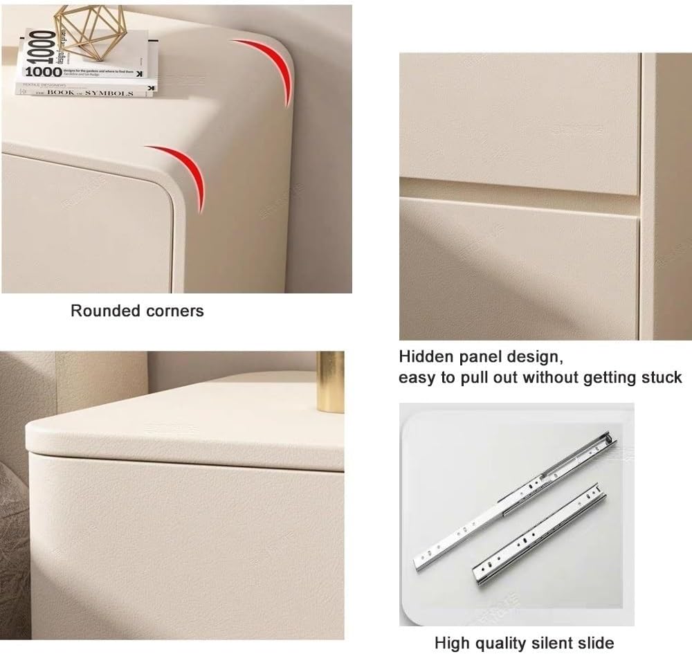 yt様ご確認用 ベッドサイドテーブルシンプルな寝室の組み合わせ収納キャビネット収納