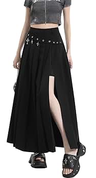 未使用❤️夏仕様♡プリーツ　リネンライク　定価19.580円　ロングジレ　黒 Amazon.co.jp: [WANSHIX] プリーツ ロングスカート