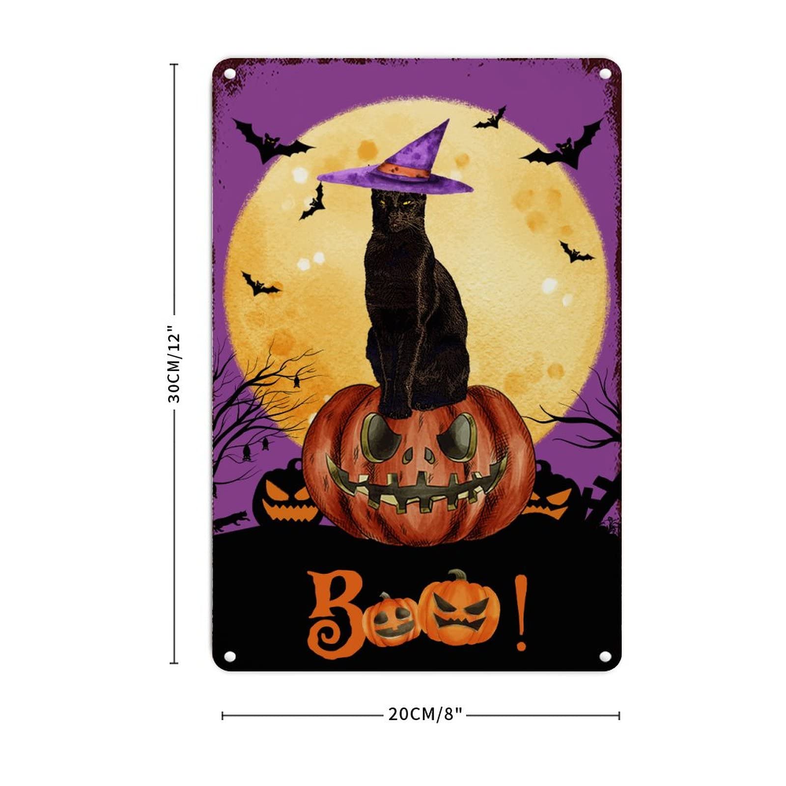 Decorazione murale con gatto nero inquietante - Decorazione gotica di Halloween, poster di gatto inquietante, sfortuna - Italia