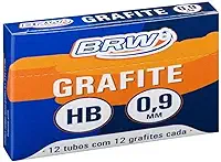 Grafite, Brw, 0.9 Mm, Hb, Caixa Com 12 Tubinhos De 12 Minas Cada,