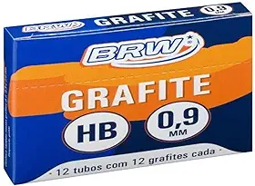 Grafite, Brw, 0.9 Mm, Hb, Caixa Com 12 Tubinhos De 12 Minas Cada,