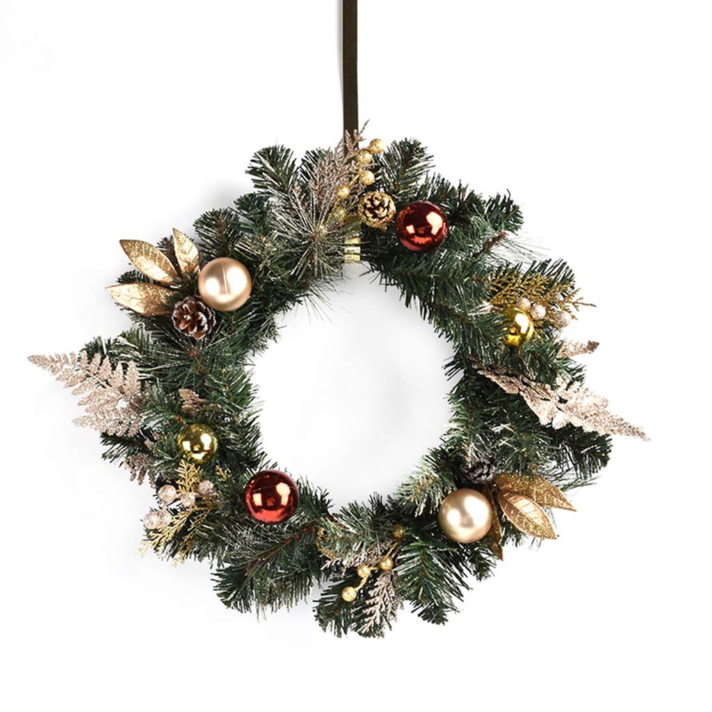 Guirlande de Noël haut de gamme 45CM avec fleurs artificielles de réception