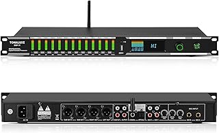 Digital Karaoke Mixer Audio Processor System with DSP, Professional Pre-Stage Effector Vocal Effects Preamp KTV Equalizer, Anti-Howling Microphone Sound Processor w/USB Bluetooth Optical Audio Input