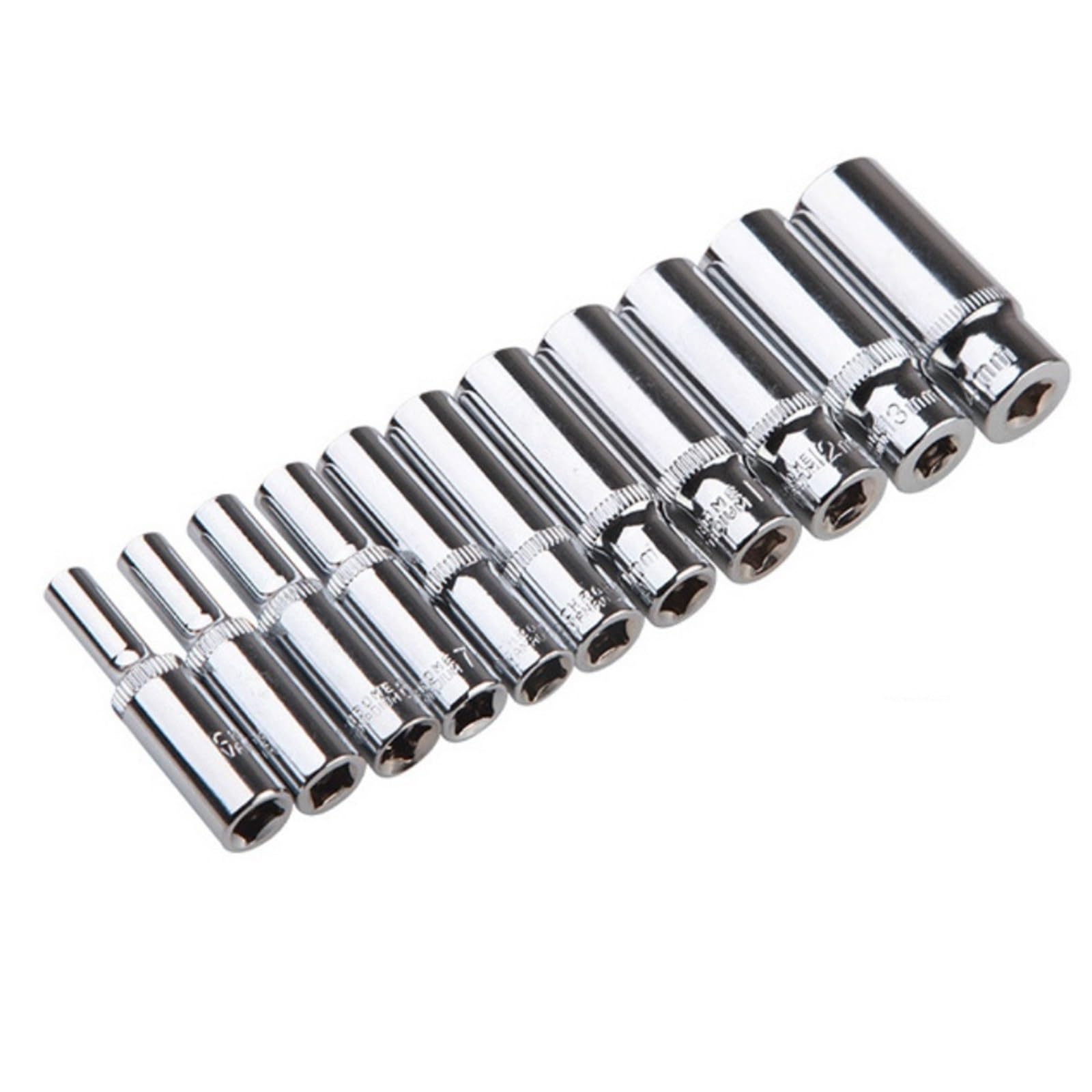 Jeu douille hexagonale longue 1/4 pouce et douilles métriques 6 pans