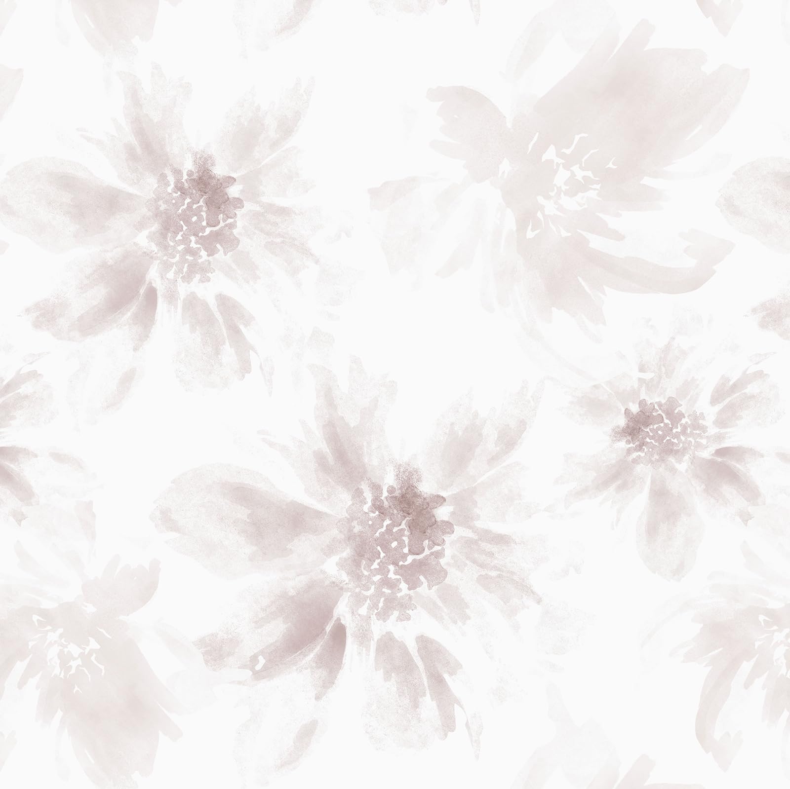 Timeet Self Adhesive Wallpaper White Pink Floral Contact Paper 17.32" ×118.11" Waterproof Peel and Stick Wallpaper Thicken Sticky Back Plastic Removable Vinyl Wrap for Wall Cabinets — image 1