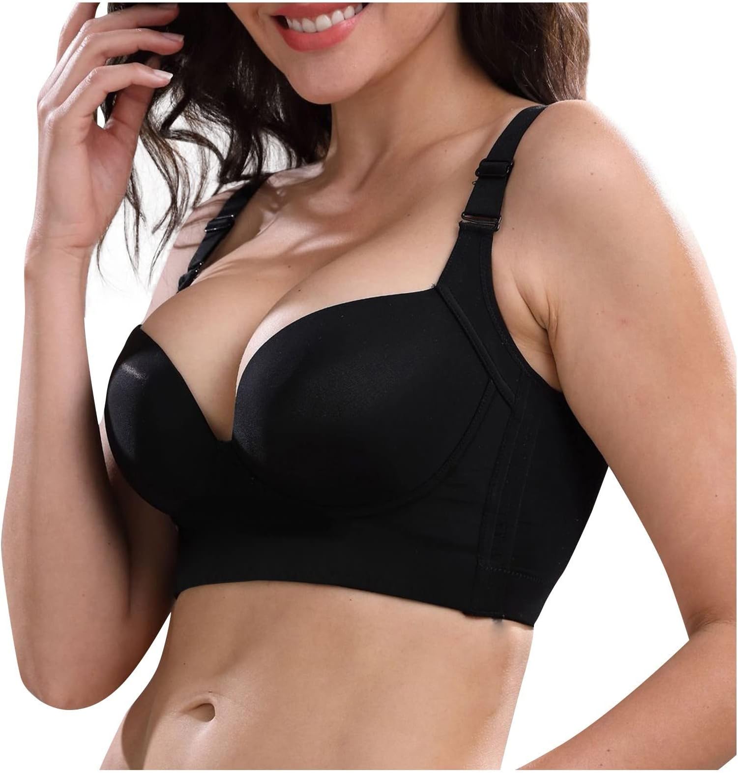 Bras for Women No Underwire Push Up Strap Comfort Full-Coverage Seamless High Support Cotton Wire Free Underwire Bra