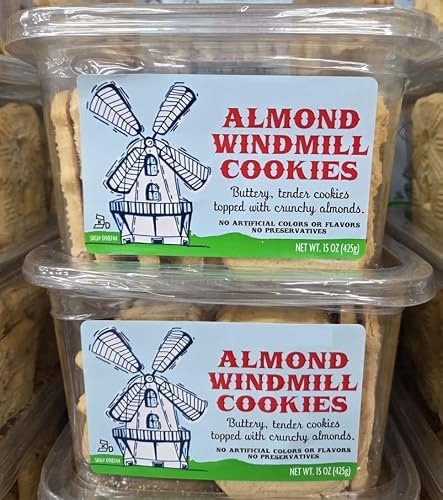 TJ Almond Windmill Cookies 15oz 425g (Two Tubs)