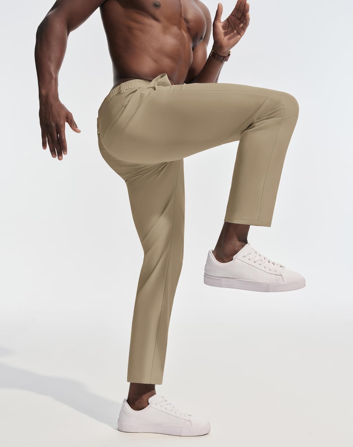 PJ PAUL JONES Men's Golf Pants Casual Stretch Slim Fit Tapered Dress Pants Lightweight Wrinkle Free Trousers - Image 7