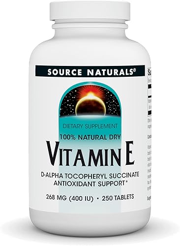 Source Naturals Vitamina E, 400 iu Antioxidante soluble en grasa - 250 Tabletas
