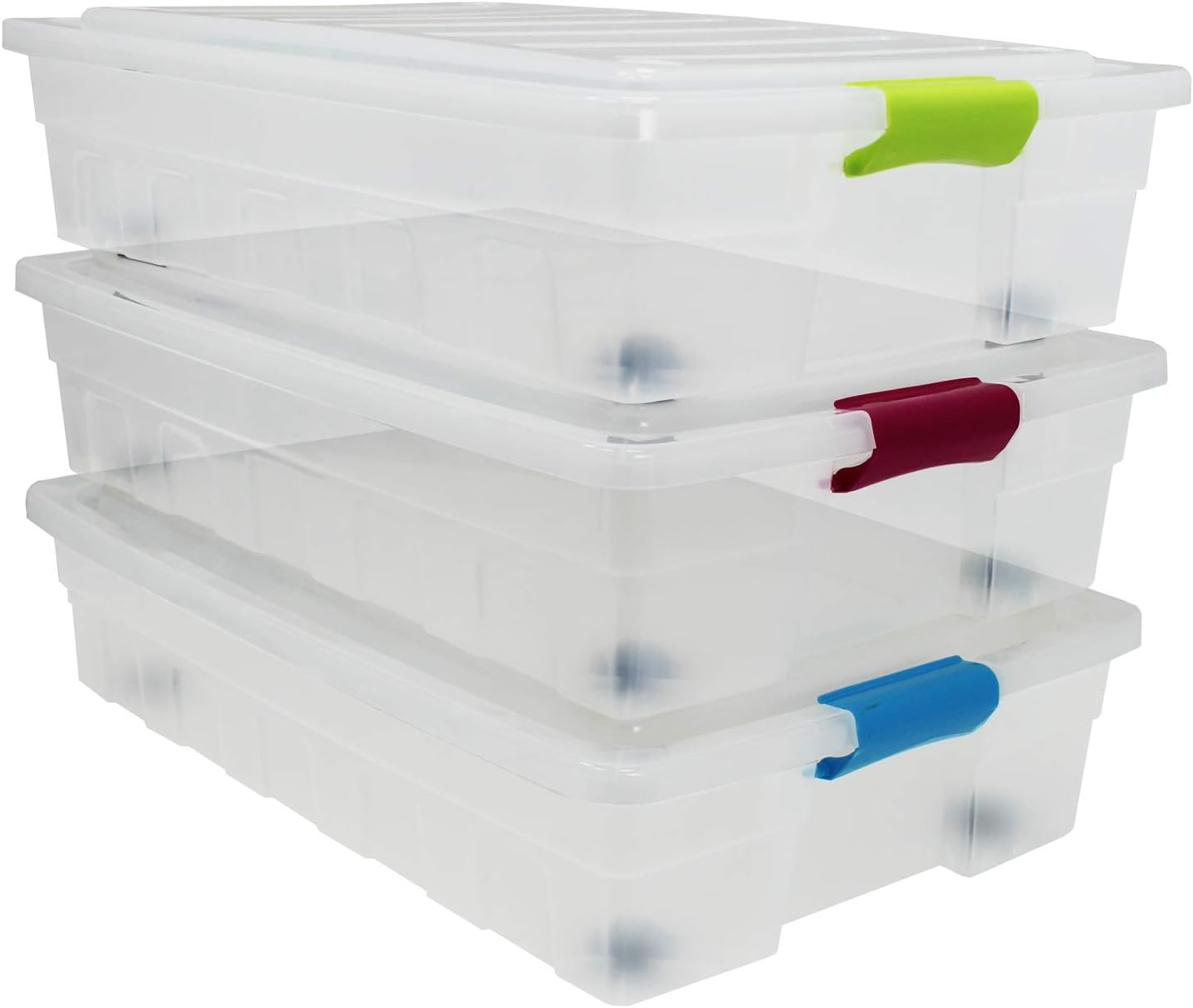 DANIEL JAMES Housewares Large Under Bed Plastic Storage Drawer Container Box Wheeled Toys