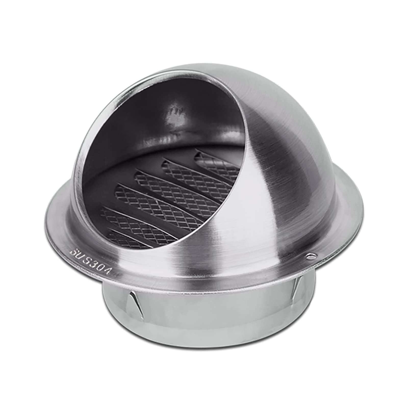 Runde Edelstahl-Lüftungsabdeckung 304 – 50 Mm, Kugelhaube Für Rohre, Wetterfest