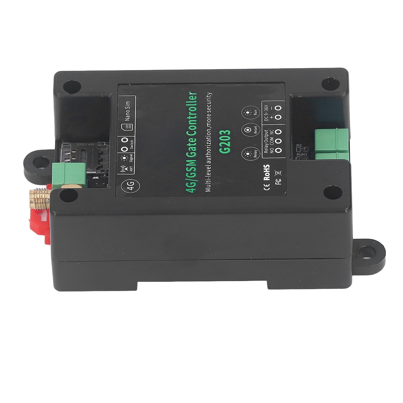 Le Commutateur à Distance D'ouvre-porte GSM G203 4G - 1001 Utilisateurs, 0-9999s, Coque ABS, Contrôle D'accès Garage, Fréquence GSM 3G/4G Mondiale, DC9-36V