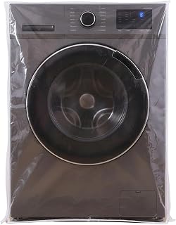 Washing Machine Cover – Transparent PVC 62x56x83cm | Front Loading Washer Dryer Dust Sun Waterproof Protector | Durable Appliance Shield For Automatic Laundry Machines Indoor Outdoor Balcony Protectio