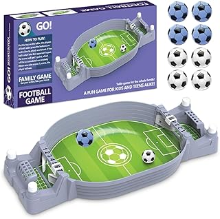 Mini Tischkicker Kinder, Juego de futbolín interactivo con 8 balones de fútbol, Mini futbolín para niños, Mesa de fútbol de escritorio, Color marrón